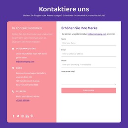 Seiten-HTML Für Erhöhen Sie Ihre Marke