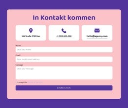 Kontaktformular Und Grid-Repeater - Modernes Website-Modell