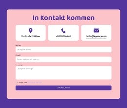 Kontaktformular Und Grid-Repeater - Zielseite Für Jedes Gerät