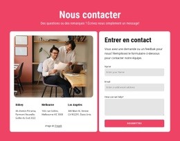 Conception De Site Web Premium Pour Contacts Dans Deux Cellules