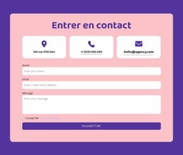 Formulaire De Contact Et Répétiteur De Grille - Maquette De Site Web Moderne