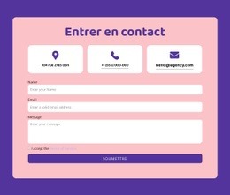 Formulaire De Contact Et Répétiteur De Grille – Modèle Réactif HTML5