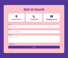 Contact Form And Grid Repeater - Web Development Template