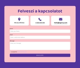 Kapcsolatfelvételi Űrlap És Rácsátjátszó - Webfejlesztési Sablon