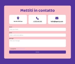 Modulo Di Contatto E Ripetitore Di Griglia - Modello Reattivo HTML5