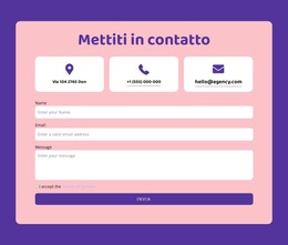 Variazioni Del Tema Bootstrap Per Modulo Di Contatto E Ripetitore Di Griglia