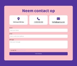 Contactformulier En Netrepeater - Online HTML Page Builder