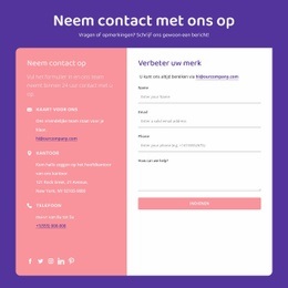 Verbeter Uw Merk - Creatieve Multifunctionele Websitebouwer