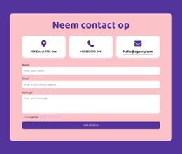 Contactformulier En Netrepeater - Modern Websitemodel