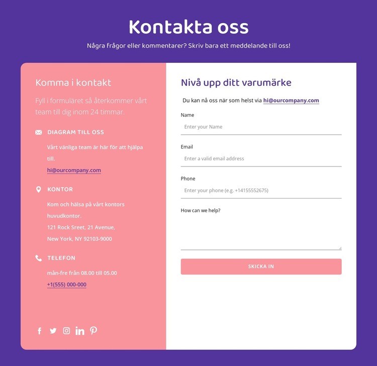 Nivå upp ditt varumärke CSS -mall