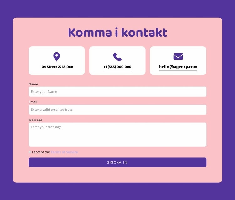 Kontaktformulär och nätrepeater WordPress -tema