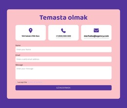 İletişim Formu Ve ızgara Tekrarlayıcı - Web Geliştirme Şablonu