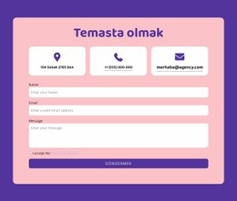 İletişim Formu Ve ızgara Tekrarlayıcı - HTML5 Duyarlı Şablon