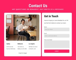 Contacts In Two Cells - Creative Multipurpose Website Builder