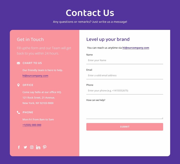 Level up your brand Website Mockup