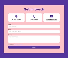 Contact Form And Grid Repeater - Landing Page For Any Device