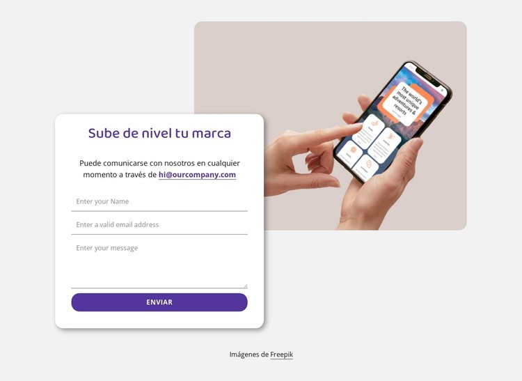 Bloque de contacto simple Plantilla CSS