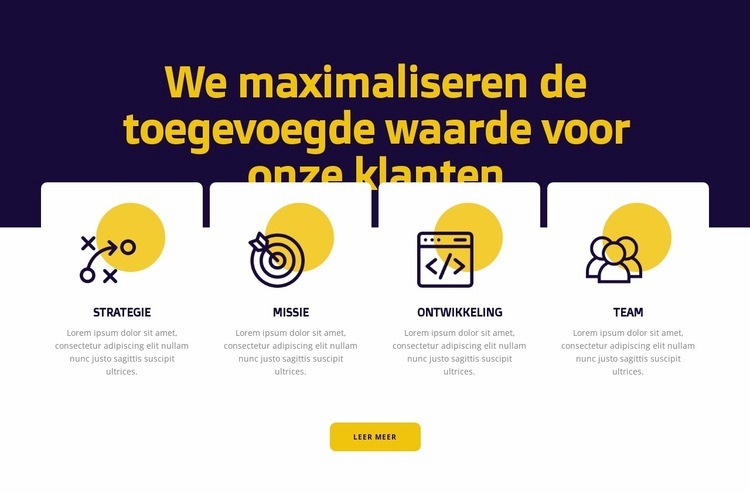 Maximalisatie van klantwaarde Sjabloon voor één pagina