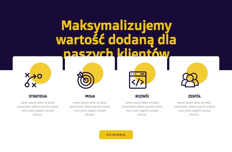 Maksymalizacja wartości klienta Szablony do tworzenia witryn internetowych