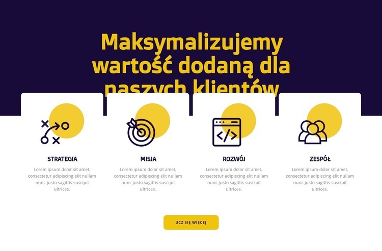 Maksymalizacja wartości klienta Szablon HTML5