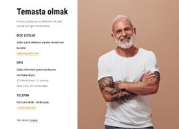 Ofis Adresi, Telefon Ve Diğer Bilgiler Html5 Duyarlı Şablon