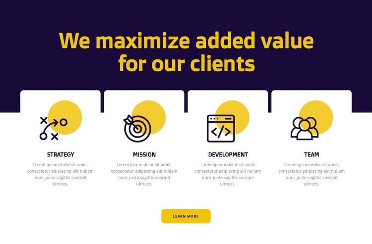 Customer value maximization Wix Template Alternative