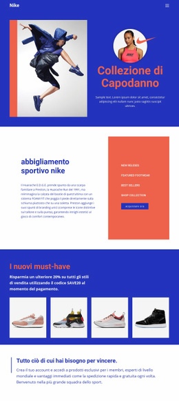 Abbigliamento Sportivo Nike - Drag And Drop HTML Builder