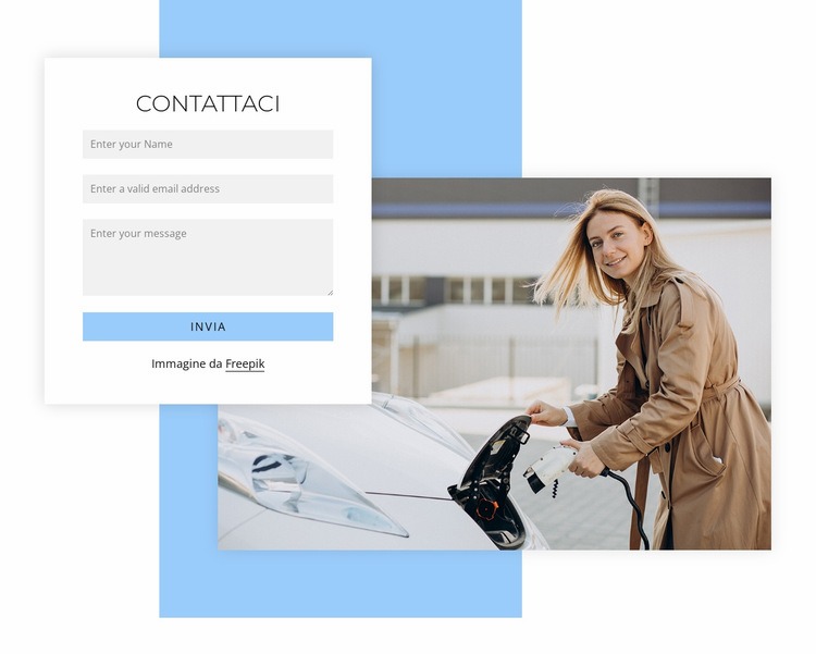 Find charging stations Mockup del sito web