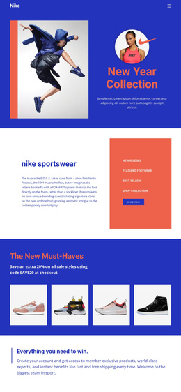 Ready To Use Joomla Template For Nike Sportwear