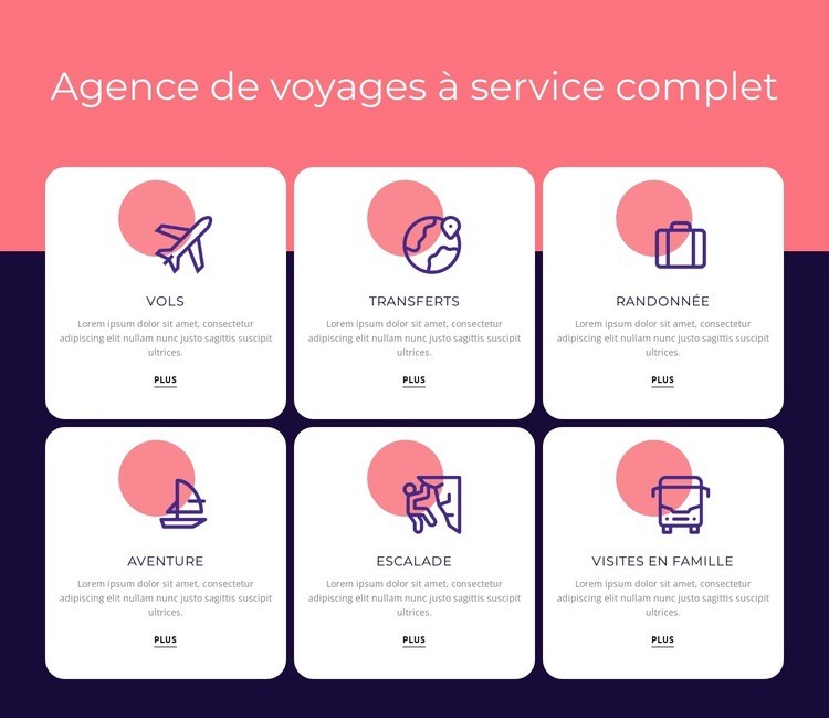 Escalade, canoë et kayak Maquette de site Web