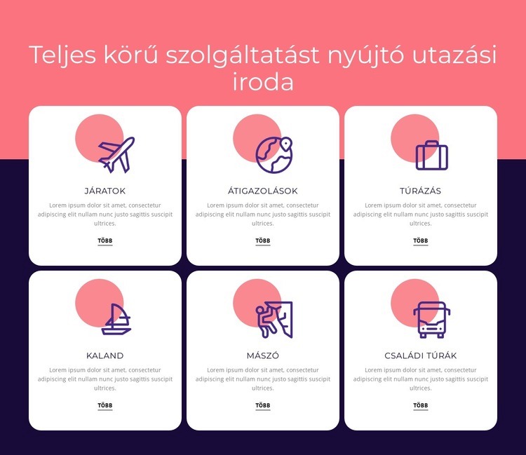 Hegymászás, kenu és kajakozás Weboldal tervezés