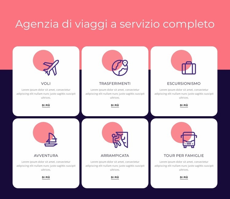 Arrampicata, canoa e kayak Modello HTML5