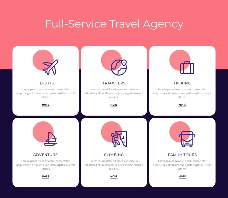 Climbing, canoeing and kayaking One Page Template