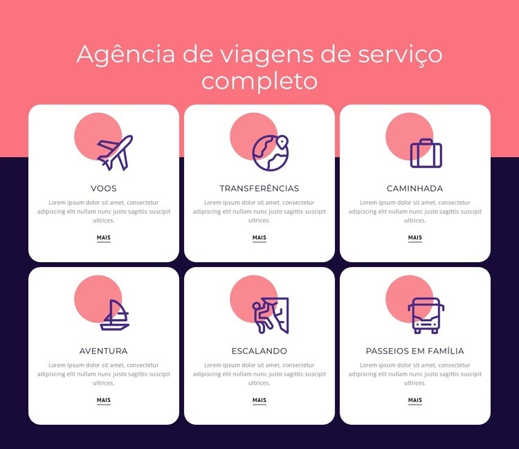 Escalada, canoagem e caiaque Design do site