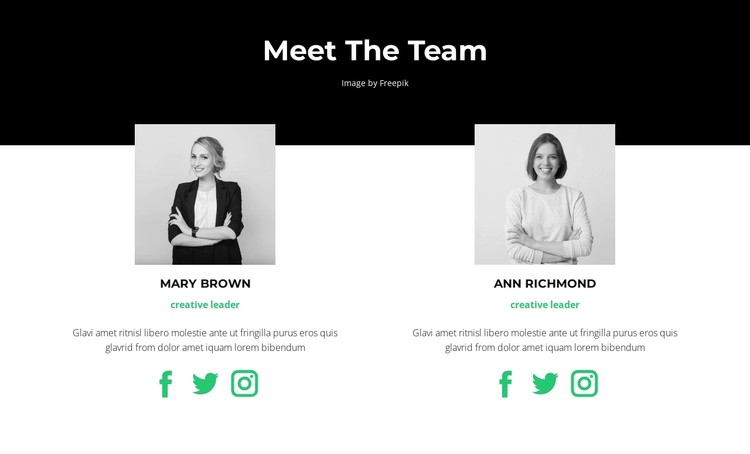 Important employees CSS Template