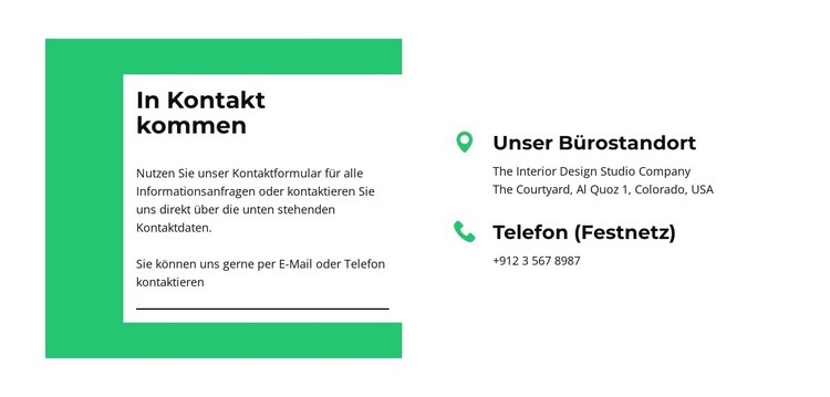 Bleiben Sie mit uns in Kontakt Website design