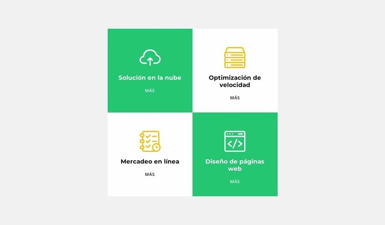 Cuatro ideas de desarrollo Maqueta de sitio web