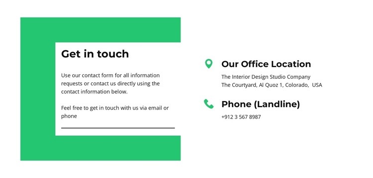 Keep in touch with us Homepage Design