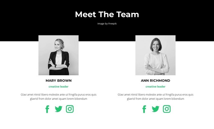 Important employees Homepage Design