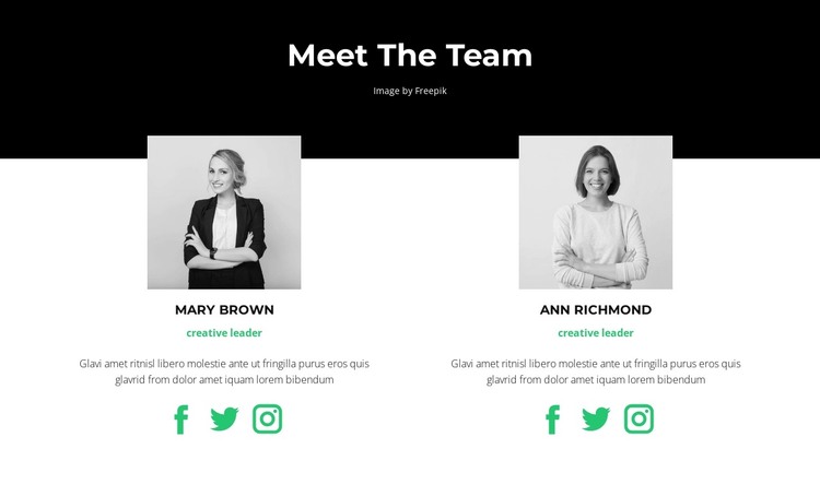 Important employees HTML Template