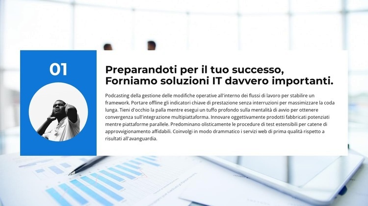 Aiuto e supporto Mockup del sito web