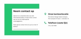 Exclusieve Sjabloon Voor Één Pagina Voor Blijf In Contact Met Ons