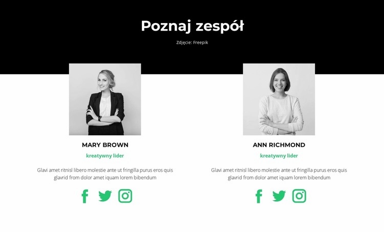 Ważni pracownicy Kreator witryn internetowych HTML