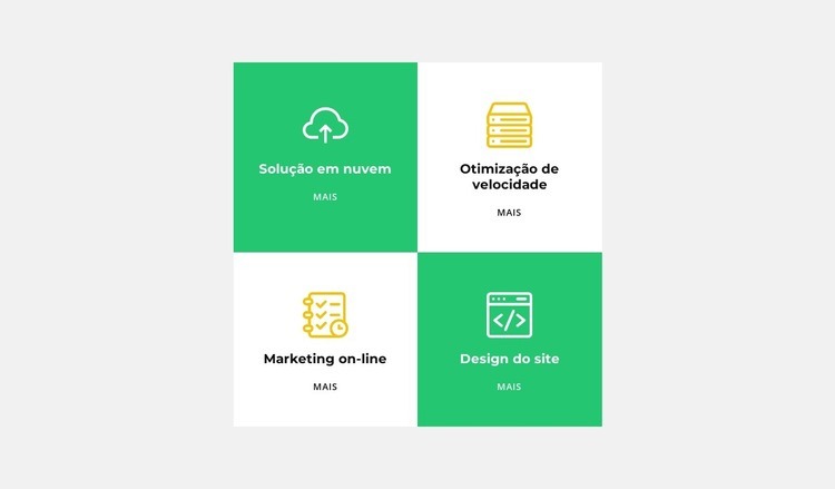 Quatro Ideias de Desenvolvimento Construtor de sites HTML