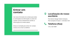 Mantenha Contato Conosco - Modelo De Página HTML