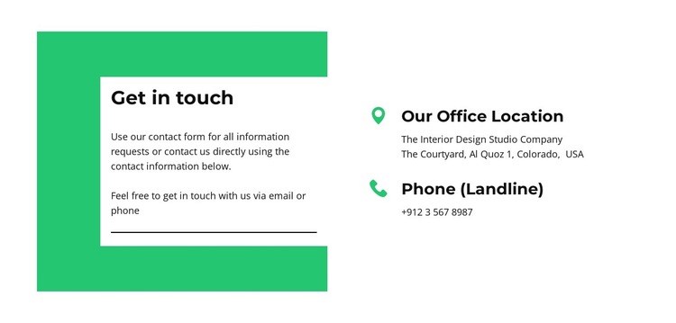 Keep in touch with us Squarespace Template Alternative