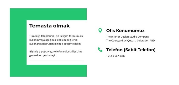 Bizle iletişimde kalın Web Sitesi Oluşturucu Şablonları