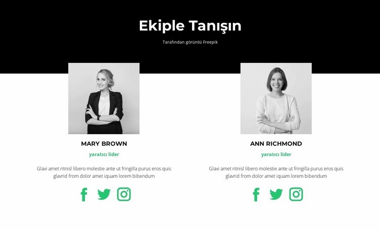 Önemli çalışanlar Web sitesi tasarımı