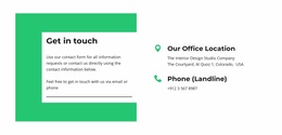 Keep In Touch With Us - Mobile Landing Page