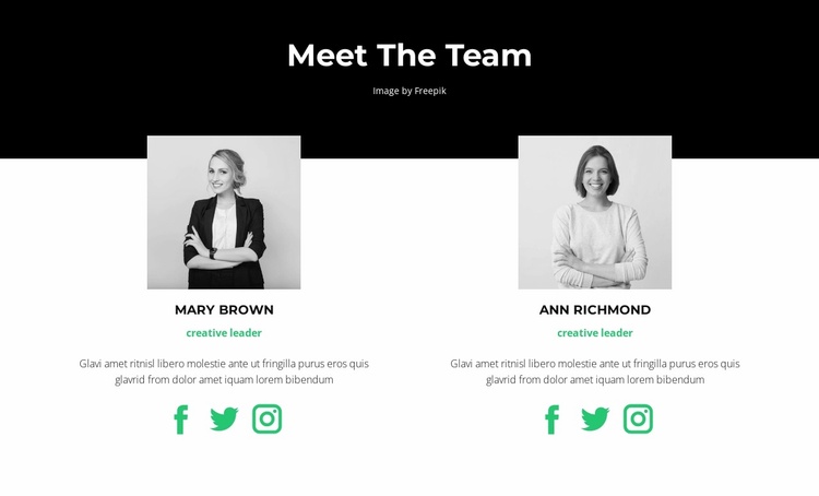 Important employees eCommerce Template